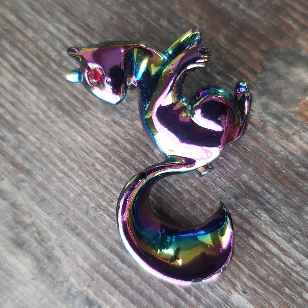Squirrel Rainbow Pin